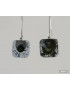 Boucles d'oreille carrées en verre fabrication artisanale LENITA