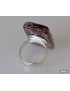 Bague rectangle en verre, création artisanale