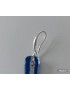 Boucles d'oreilles bleues et grises en verre