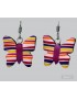 Boucles d'oreilles petits papillons multicolores
