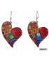 Boucles d'oreilles Coeur multicolore