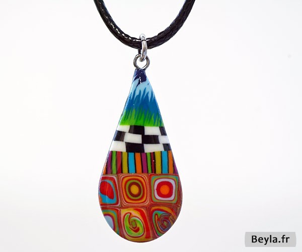 Pendentif goutte multi