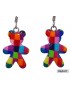 Boucles d'oreilles oursons arlequins - mini