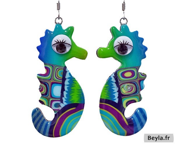 Boucles d'oreilles hippocampes