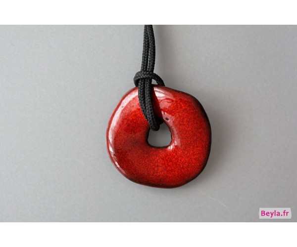 Pendentif "pétale rouge"