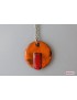 Pendentif "rond au trait rouge"